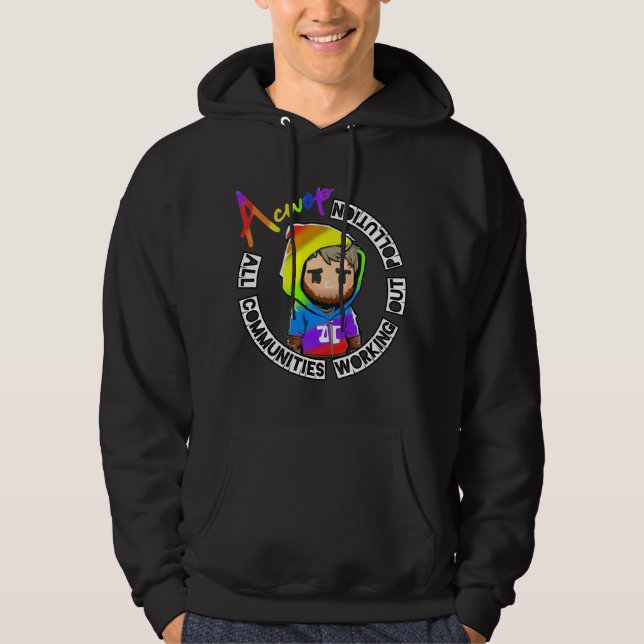 Acwop Men's Rainbow Hoodie (Front)