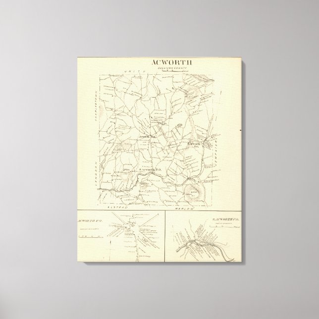Acworth, Sullivan County Canvas Print (Front)