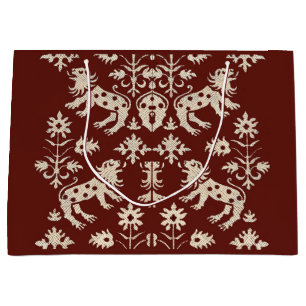 AD 1200s speckled lions print Large Gift Bag