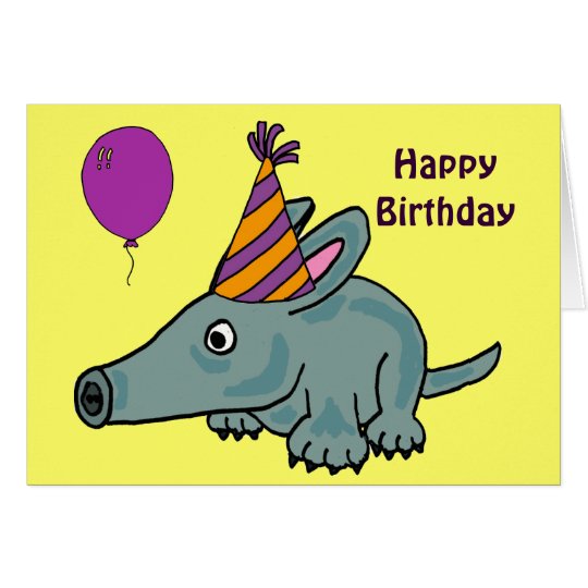 AD- Aardvark Birthday Card