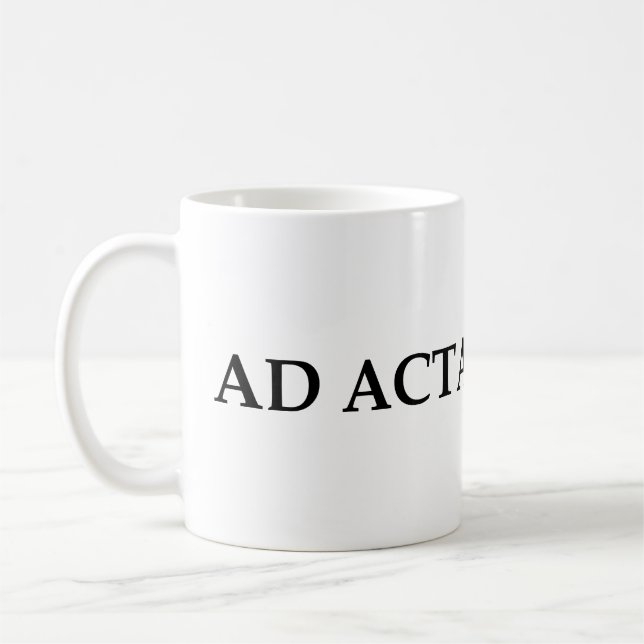 Ad acta coffee mug (Left)
