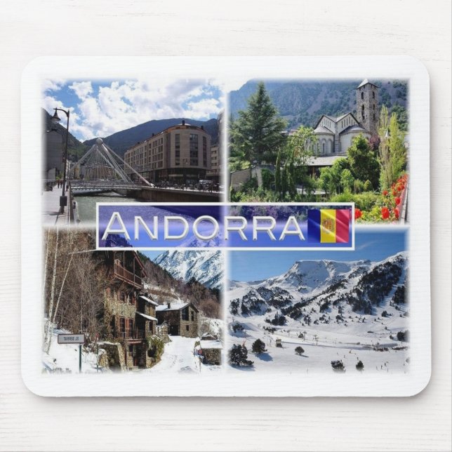 AD - Andorra mountains - la Vella - El Serrat Mouse Mat (Front)