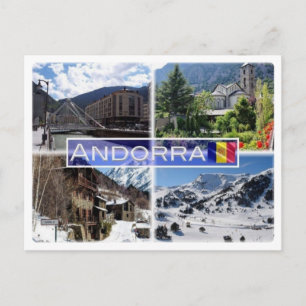 AD Andorra mountains - Postcard