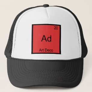 Ad - Art Deco Funny Chemistry Element Symbol Tee Trucker Hat