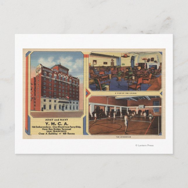 Ad for Army/Navy Y.M.C.A. Building Postcard (Front)