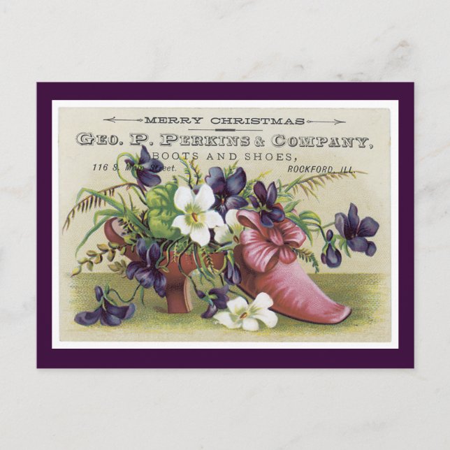 Ad Label Perkins Company Victorian Postcard (Front)
