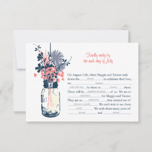 AD LIB RSVP Card  Wild Flowers & Mason Jar