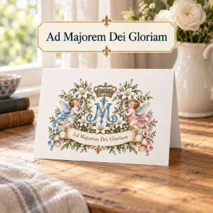 Ad Majorem Dei Gloriam Catholic Marian Angels Card