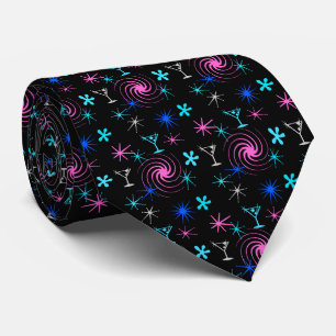 Ad Man Martini Foulard Black Two-sided Tie