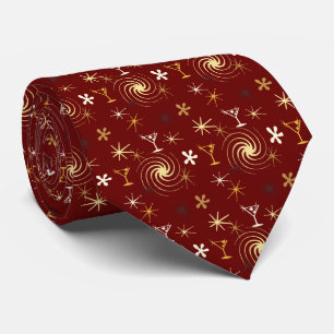 Ad Man Martini Foulard Burgundy Two-sided Tie