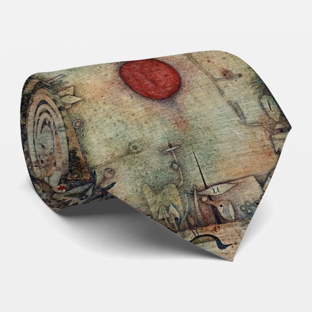 Ad Marginem Serenity: Paul Klee's Masterpiece Tie (Rolled)