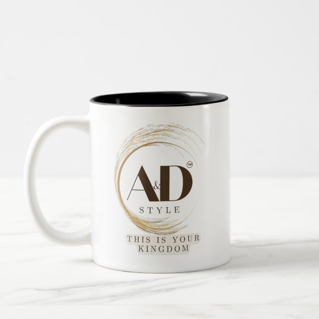 "AD Style – This Is Your Kingdom" Premium Design Two-Tone Coffee Mug (Left)
