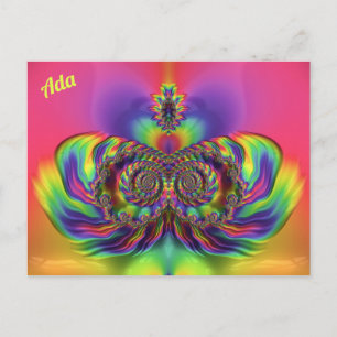ADA ~ 3D Design Pattern ~ Multi Colors Postcard