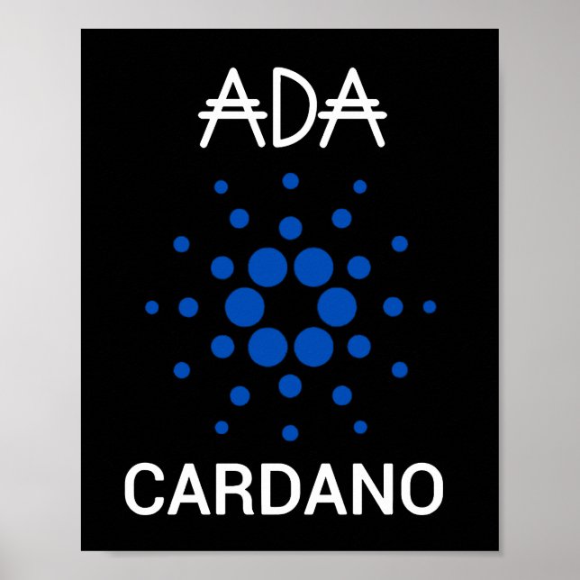 ADA Cardano Crypto Coin Poster (Front)