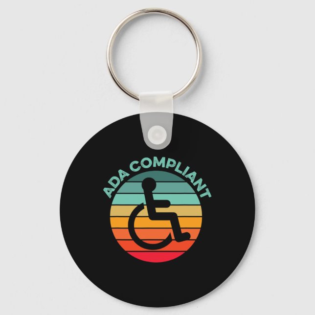 ADA Compliant Accessibility Compliance Disabled Ac Key Ring (Front)