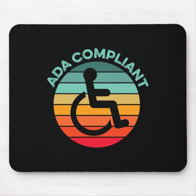 ADA Compliant Accessibility Compliance Disabled Ac Mouse Mat (Front)