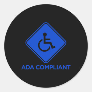 ADA Compliant Accessibility Disabled Compliance Ac Classic Round Sticker