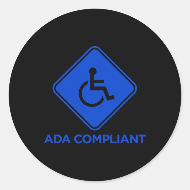 ADA Compliant Accessibility Disabled Compliance Ac Classic Round Sticker (Front)