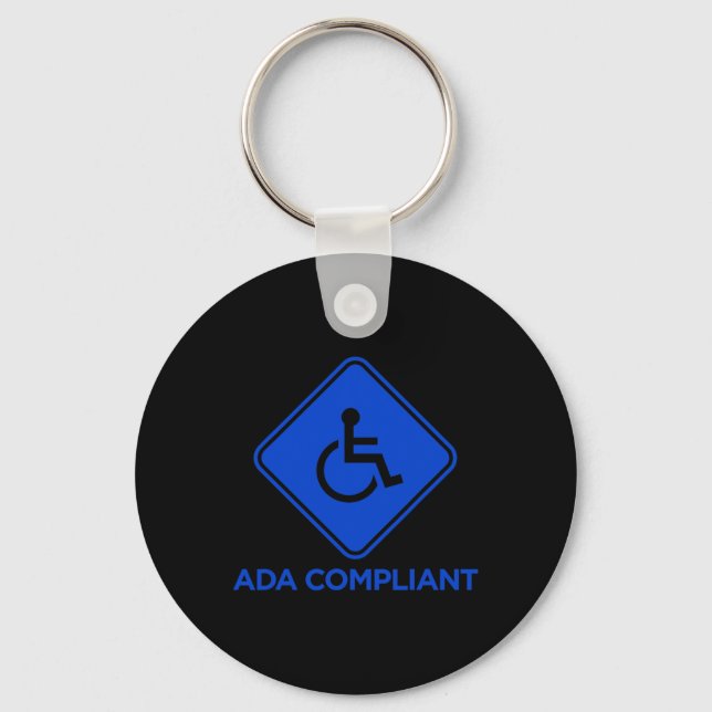 ADA Compliant Accessibility Disabled Compliance Ac Key Ring (Front)