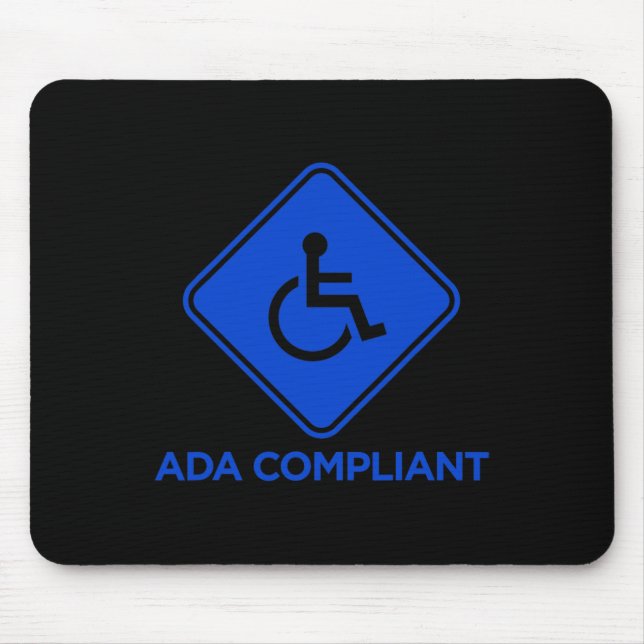 ADA Compliant Accessibility Disabled Compliance Ac Mouse Mat (Front)