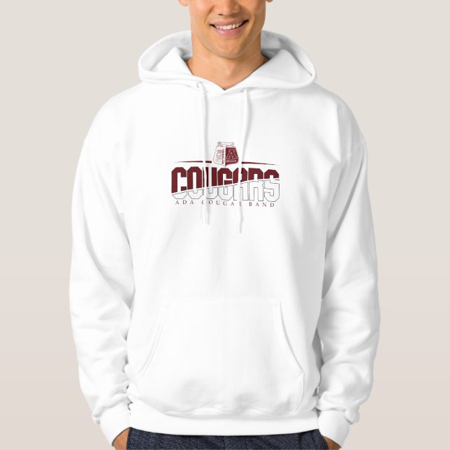 Ada Cougar Band Hooded Sweatshirt White (Front)