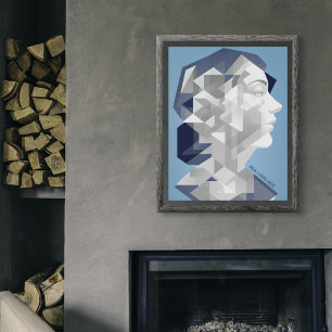 Ada Lovelace Abstract Portrait - Analytical Engine Poster