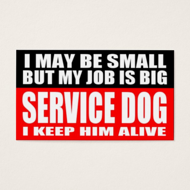 ADA Service Dog Information Cards (Front)