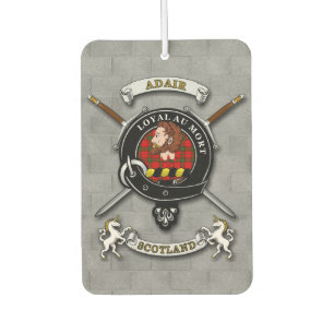 Adair Clan Badge & Swords Car Air Freshener