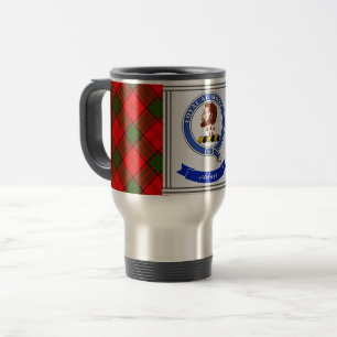 Adair Clan Badge & Tartan Personalized Travel Mug