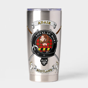 Adair Clan Badge Tartan & Swords Insulated Tumbler