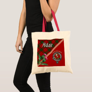 Adair Clan Badge & Tartan Tote Bag