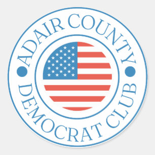 Adair County Democrat Club Logo Sticker