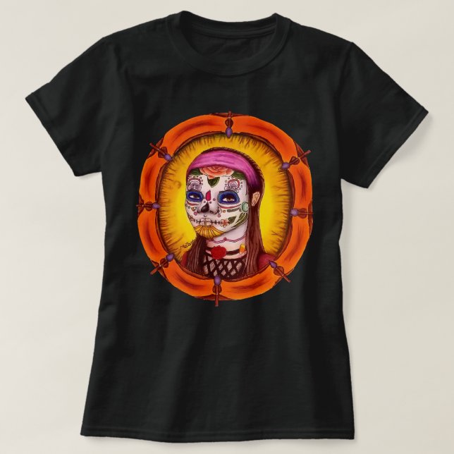 Adalia Sugar Skull Shirt (Design Front)