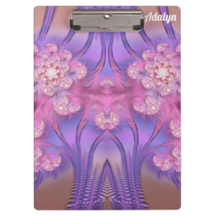 ADALYN ~ PASTEL 3D! Pink, Mauve GLOSSY Clipboard