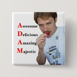 Adam 15 Cm Square Badge