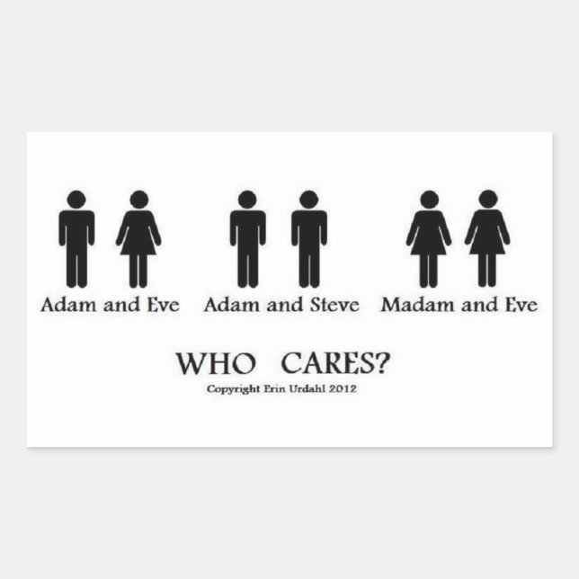 Adam and Eve and... stickers! Rectangular Sticker (Front)