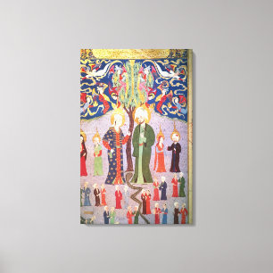 Adam and Eve and their Thirteen Twins Canvas Print