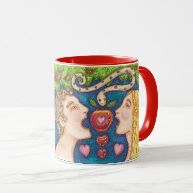 Adam And Eve APPLE SEDUCTION MUG Red (Front Right)