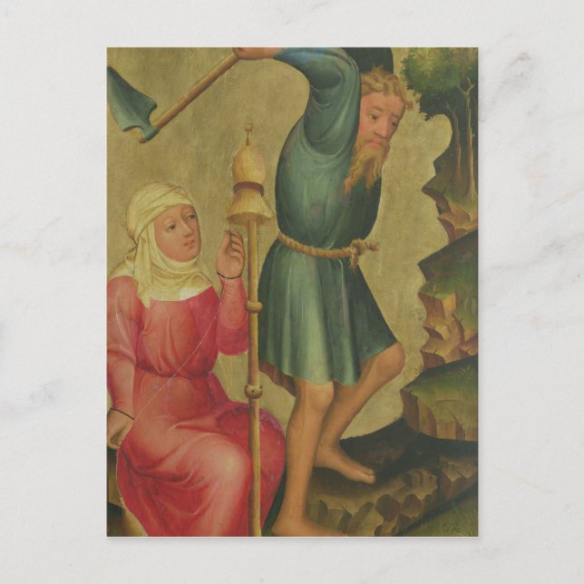 Adam and Eve at Work Postcard (Front)