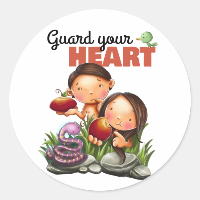 Adam and Eve Bible sticker page (Front)