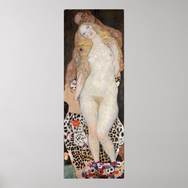 Adam and Eve by Gustav Klimt Poster (Front)