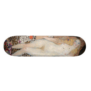 Adam and Eve by Gustav Klimt Skateboard
