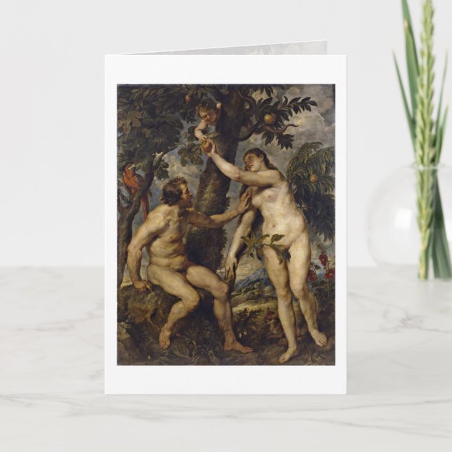 Adam And Eve By Peter Paul Rubens Card (Front)