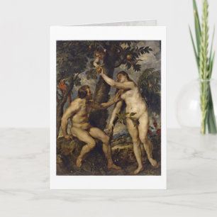 Adam And Eve By Peter Paul Rubens Card