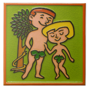 Adam And Eve Ceramic Tile