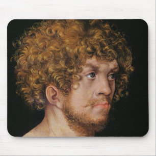 Adam and Eve, detail of Adam's head Mouse Mat