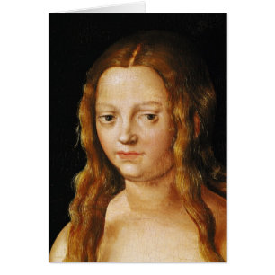 Adam and Eve, detail of Eve's head