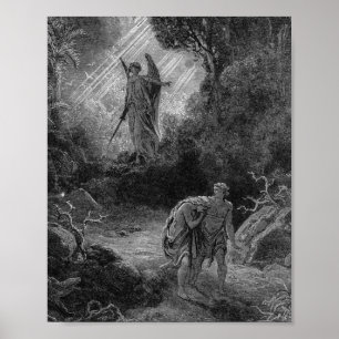 Adam And Eve Driven Out Of Eden - Gustave Dore Poster