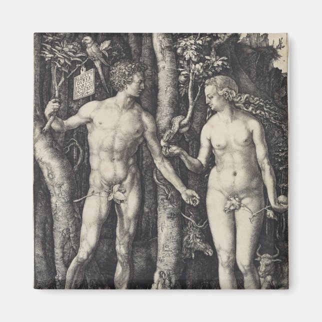 Adam and Eve Engraving by Albrecht Durer Magnet (Front)