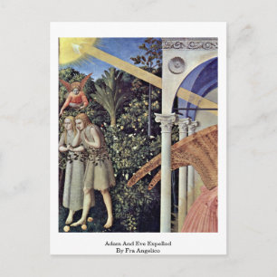 Adam And Eve Expelled By Fra Angelico Postcard